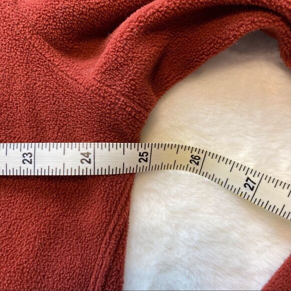 Eddie Bauer Rust Colored 1/4 Zip Fleece  Pullover Size Large - Picture 7 of 9